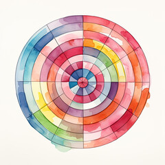 watercolor target goal clipart, Generative Ai