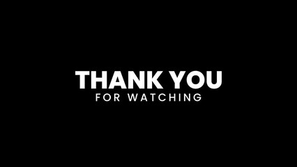 Thank you for watching animation video. Suitable for video end screen - Powered by Adobe