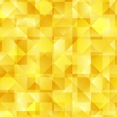 Abstract kaleidoscope vector background. Yellow low poly geometric web banner template.