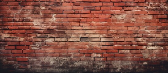 Red brick wall vintage background