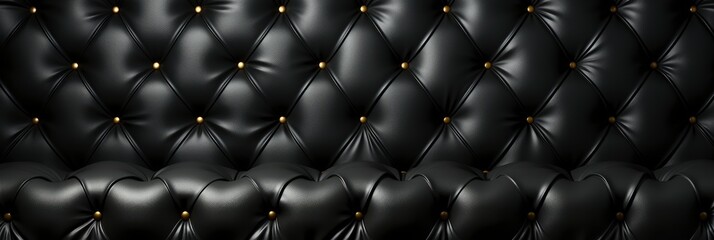 Black Buttoned Luxury Leather Pattern Diamonds , Banner Image For Website, Background, Desktop Wallpaper