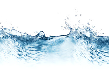 Water wave with bubbles. Environmental awareness. Illustration.