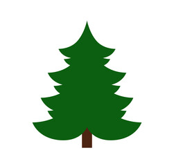 Christmas tree icon. PNG illustration.