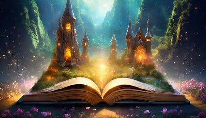 3D Rendering of Giant Book to Other Worlds