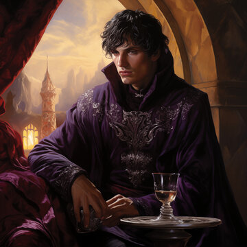 prince in a tower fantasy - generative ai