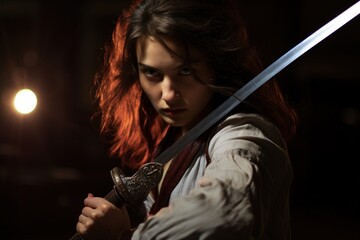 woman warrior with sword