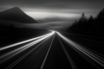 light on the driving road, turbo highway