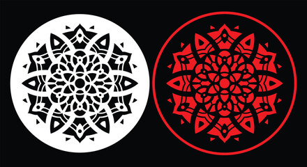 Decorative wall panels set Jali design CNC pattern,