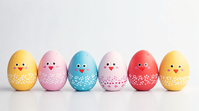 Cute colored easter eggs