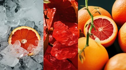 Mood board Vibrant Pink and Yellow Collage: Fashion, Fruit, and Minimalism.