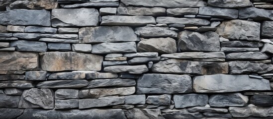 Stone wall texture with a grey background
