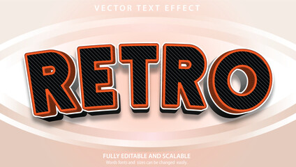 Free vector editable retro text effect, 3d text effect