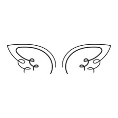 Sketch angel wing. Angel feather wing
