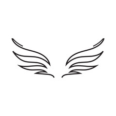 Sketch angel wing. Angel feather wing