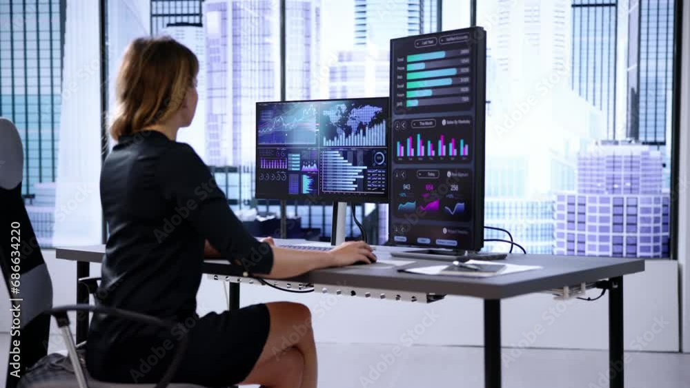 Poster Predictive Financial Analytics KPI Dashboard Data