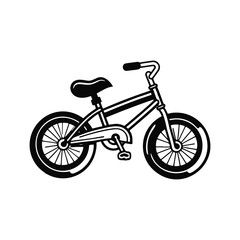 Childish Bicycle, Ecological Sport Transport, Cute Bike Side View Flat Vector Illustration
