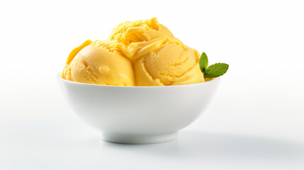 Delicious Bowl of Mango Ice Cream