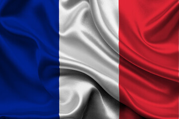 High detailed flag of France. National France flag. Europe. 3D illustration.