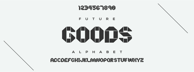 GOOD Modern minimal abstract alphabet fonts. Typography technology, electronic, movie, digital, music, future, logo creative font. vector illustration