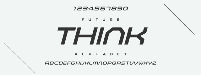 Abstract modern urban alphabet fonts. Typography sport, game, technology, fashion, digital, future creative logo font. vector illustration - obrazy, fototapety, plakaty