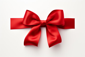 Isolated Red ribbon on white background