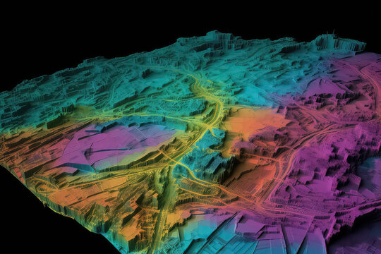 GIS product made after processing aerial pictures taken from a drone. - Powered by Adobe