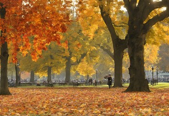 Parkside Palette: Hyde Park's Autumnal Foliage Extravaganza