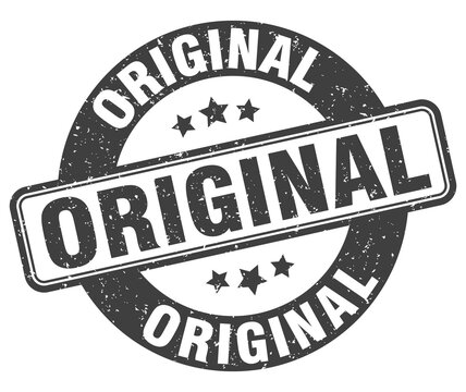 original stamp. original label. round grunge sign