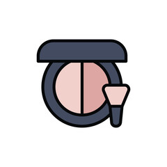 Blush On Icon Vector Design Template