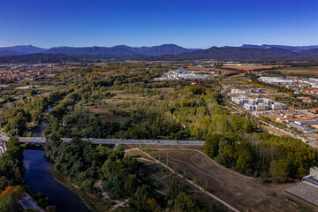 Obraz premium Girona in Spanien aus der Luft | Aerial View of Girona in Spain