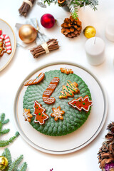 Traditional Christmas or New Year's pie.