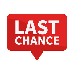 Last Chance In Red Rectangle Shape For Sale Promotion Business Marketing Social Media Information
