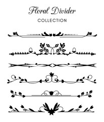 Dividers collection with floral elements