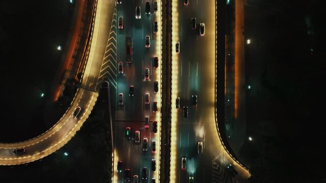 Guangzhou city urban highway night