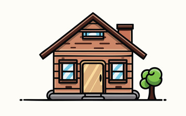 illustration of a house with a roof