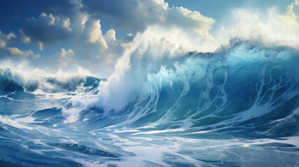 Serene Ocean Waves Background