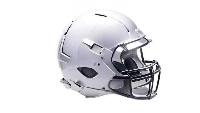 american football helmet isolated on transparent background, Generative Ai	
