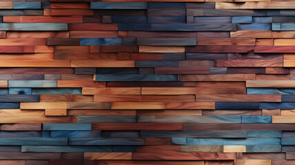 Rustic modern wooden wall with patina texture in futuristic style, AI generated