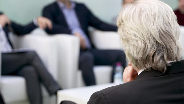 Business round table, meeting, corporate event or conference