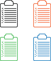 survey icon - set of 4 survey icons