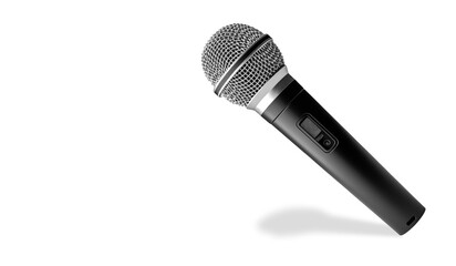 Microphone isolated on transparent background with shadows
