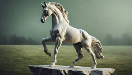 3D Marble Horse Statue 