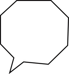 シンプルなカクカクの吹き出し