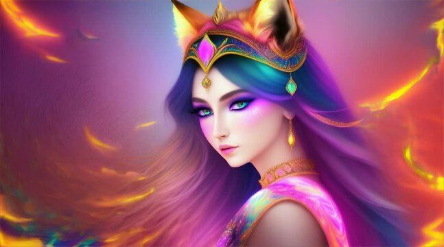 美しいキツネの姫｜beautiful fox princess Generative AI