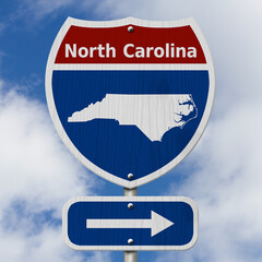 Naklejka premium Road trip to North Carolina