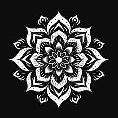 Mandala design, Mandala tattoo, Mandala logo, Generative AI	