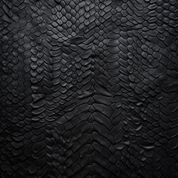 Detailed texture photo of black snake skin, for wallpaper use