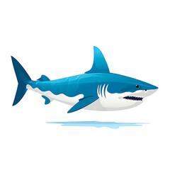 Obraz premium Dangerous Shark, the Fierce Predator of the Underwater World - Aquatic Wildlife, Ai Generative