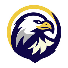A simple logo in the form of a vector illustration of an eagle's head