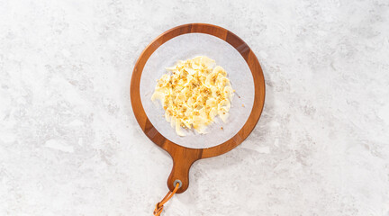 Butter board with vegetables and bread